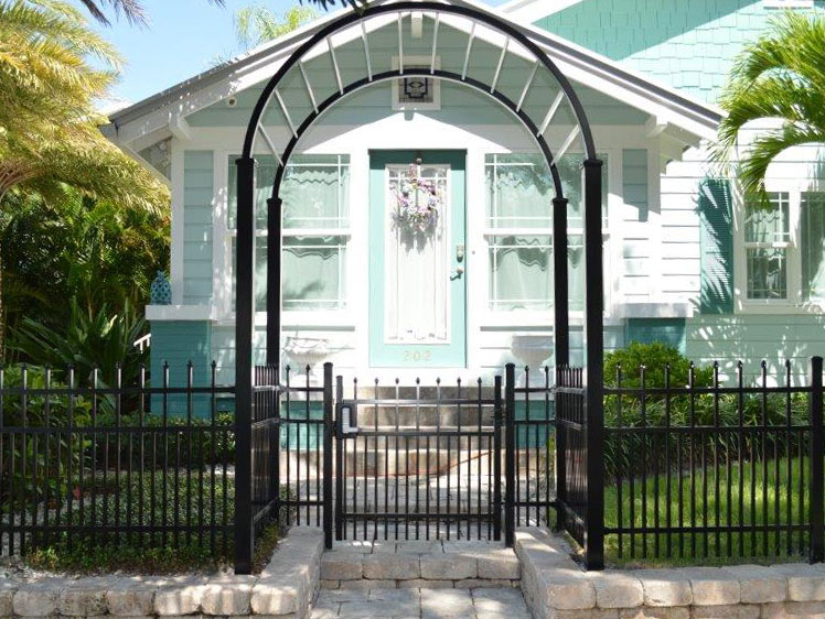 Aluminum Pergolas Simple Black Color Design for Front Entrance